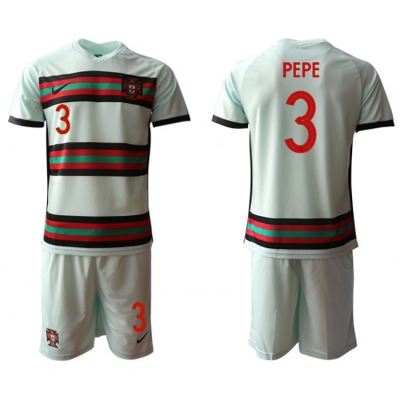 Portugal Fotbollströjor Pepe 3 Barn Borta tröja EM 2020 Kortärmad